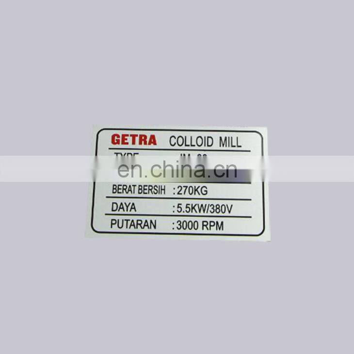 Top Quality Silk Screen Printed Type Custom Logo Oval Aluminum Name Plate With Self Adhesive