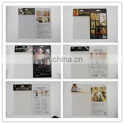 Wholesale Newest Design Tattoo Sticker Metallic Sexy Ladies Makeup& Henna Small Order Cheap Tattoo Stickers Paper Gold Silver
