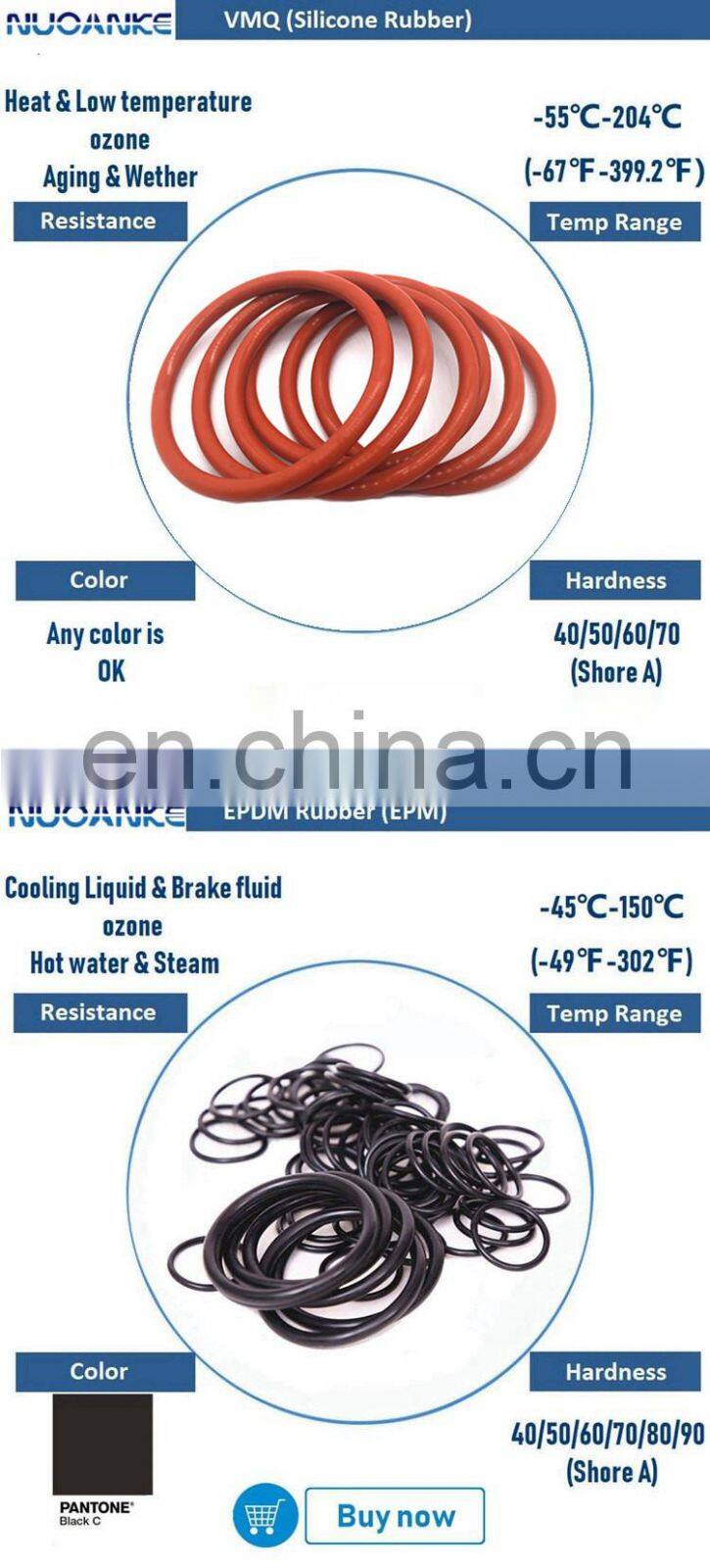 HNBR Silicone NBR FKM Hydraulic Jack Seal O Ring O Ring For High Temperature