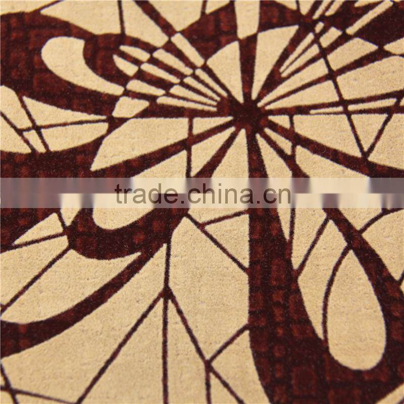 warp knitting korea velvet dyed brushed fabric with flocking