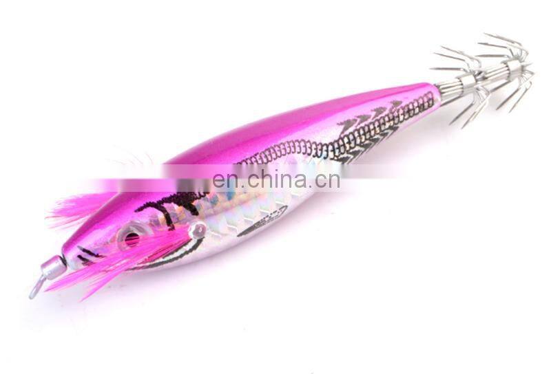 7cm 11.5g Luminous Glow In Dark Fishing Lures Hard Squid Wood Shrimp Bait