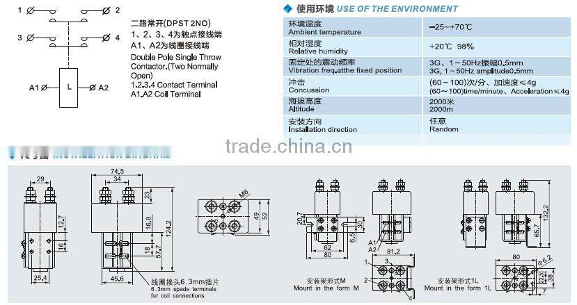 SAYOON DC CONTACTOR CZWJ200A/ZJWJ200A/SW190
