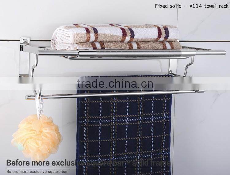 Wesda stainless steel and alloy bathroom towel shelf & clothes shelf A114