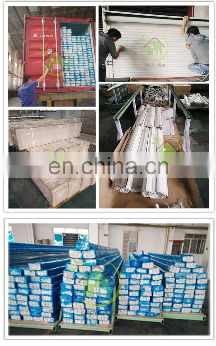 PU foam automatic wood grain color aluminium shutters slat for roller door