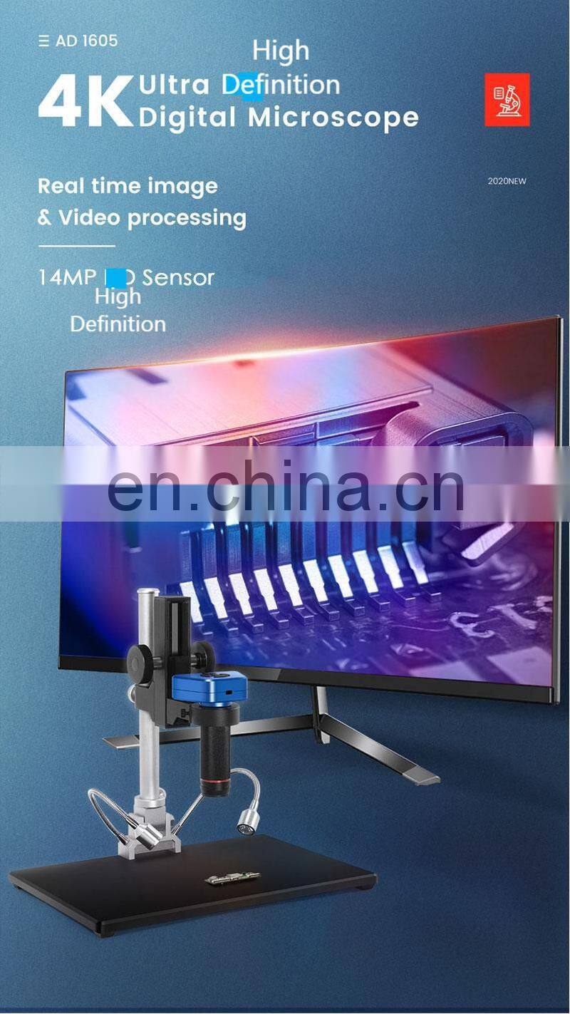 Andonstar AD1605 14MP 4K Ultra High Definition Electronic Microscope with 150X Industrial Microscope Camera Magnifier