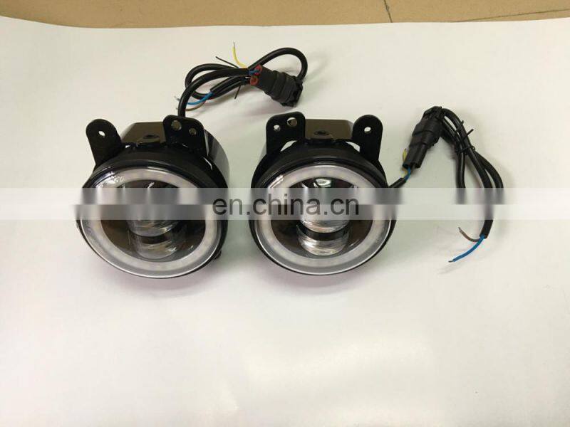 J023jeep wrangler LED Fog Lights lamp Lantsun 4 Inch 60W Halo Ring Angel Eyes for Wrangler 97-16 JK TJ LJ ATV Pack of 2