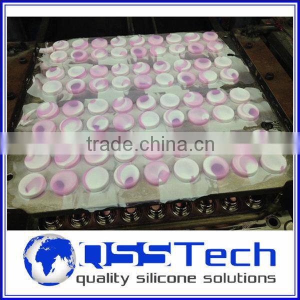 High quality 7ml customized small 3 pieces acrylic storage jar set/ oil dab wax container/ silicone wax and oil container