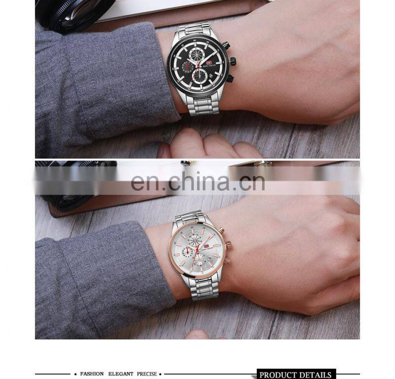 MINI FOCUS MF0081G Luxury Brand Men Watches Stainless Steel Waterproof Quartz Fashion Sport Wristwatches