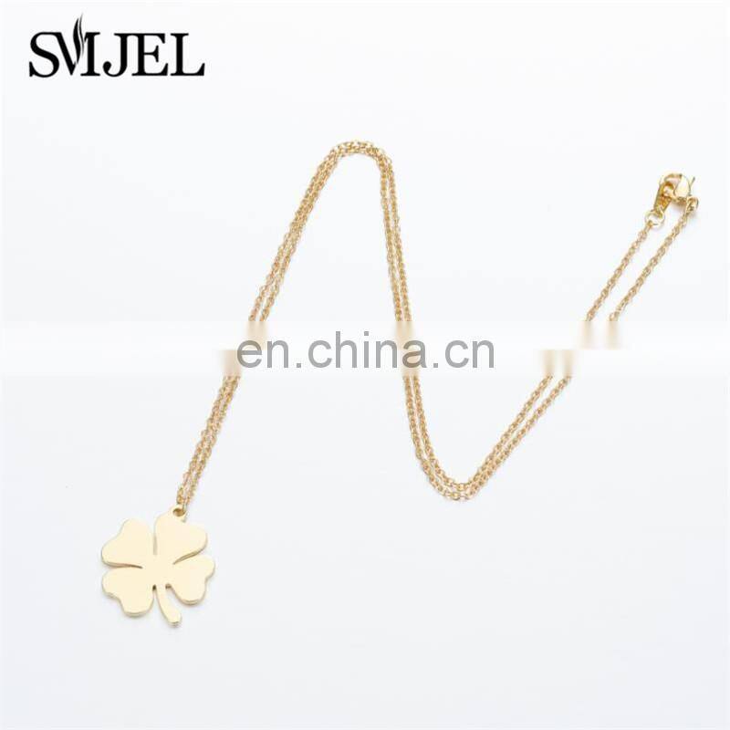 Lucky Clover 925 Sterling Silver Pendant Necklace Four Leaf Clover Pendant Necklace