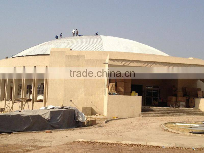 Free design prefabricated steel space truss function hall