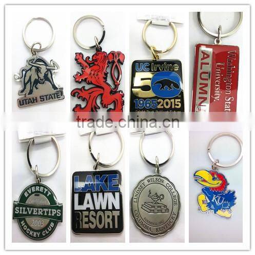 GV nickel number metal key chains 2014 soft enamel