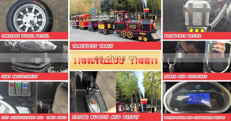 Professional New Design Trackless Train Battery Train For Amusement Park For Sale