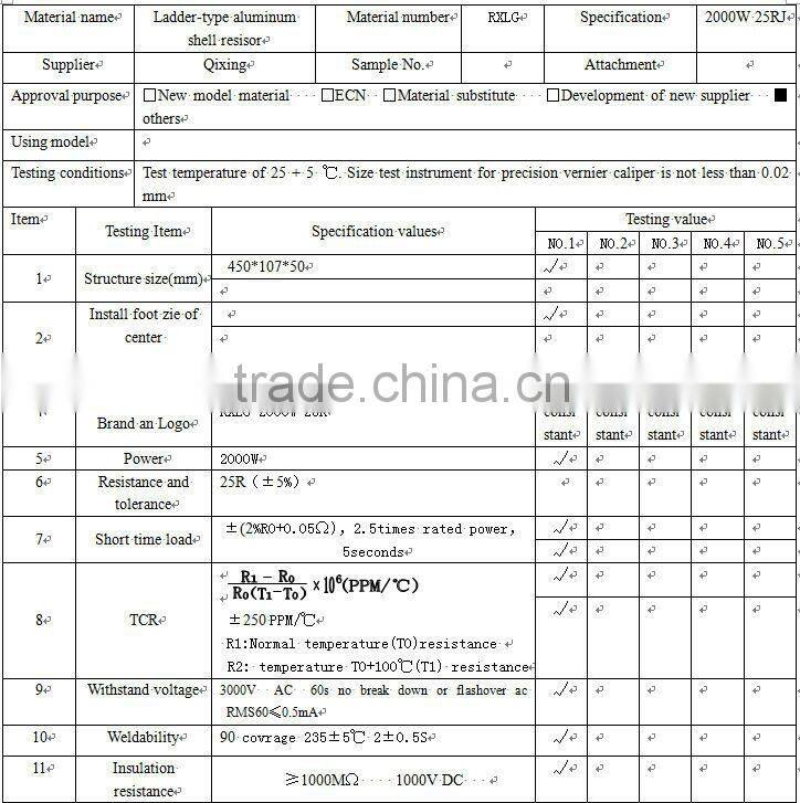 RXLG 400W high power aluminum ladder resistor