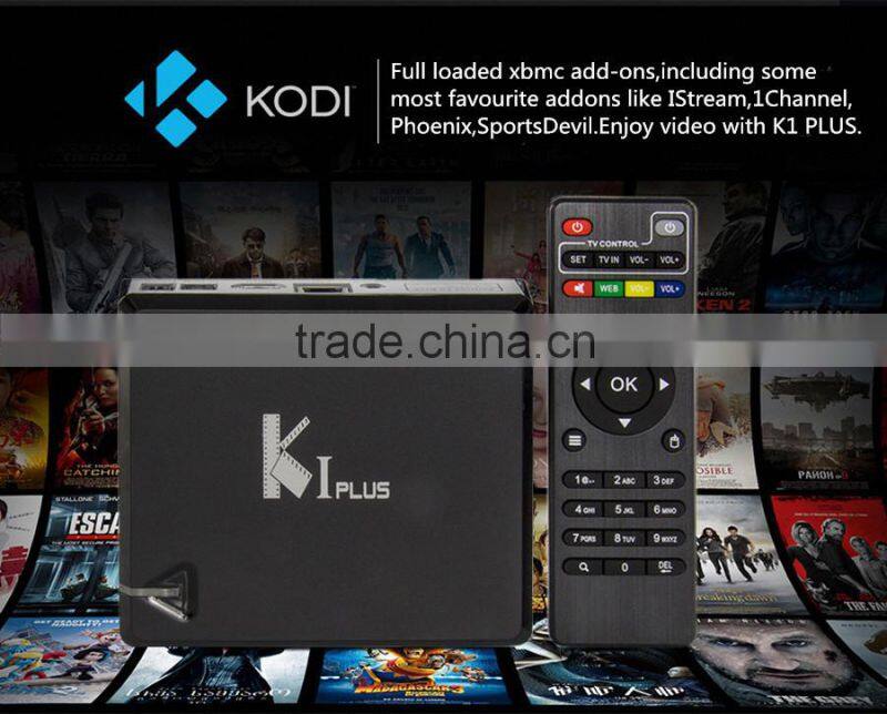 K1 Plus Kodi15.2 Android 5.1 Lollipop Amlogic S905 Quad Core OTT TV Box