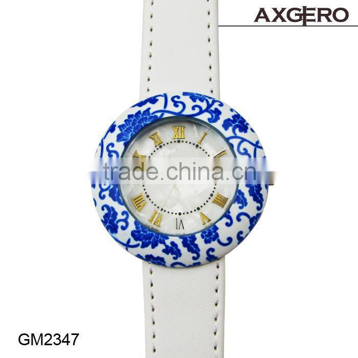 2016 new arrival fashion vintage quartz leather watch women