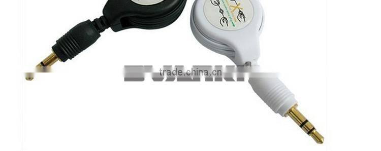 2016 new premium manufacture Retractable 3.5mm stereo male to male audio Extension aux cable free samples alibaba express