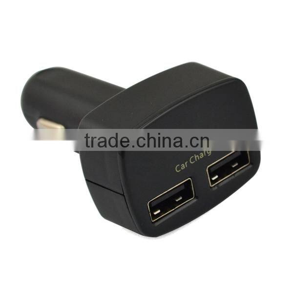 With LED to display voltage, temperature 2 port car charger 2.1a