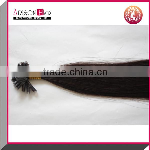 New coming high quality brazilian virgin V tip hair extension human hair extension