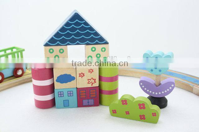 Wooden toys farm track train set,wooden railway tracks