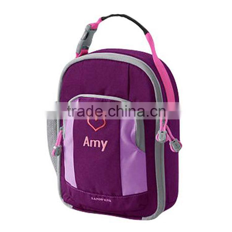 Large volume insulated zippered cute tote lunch bag