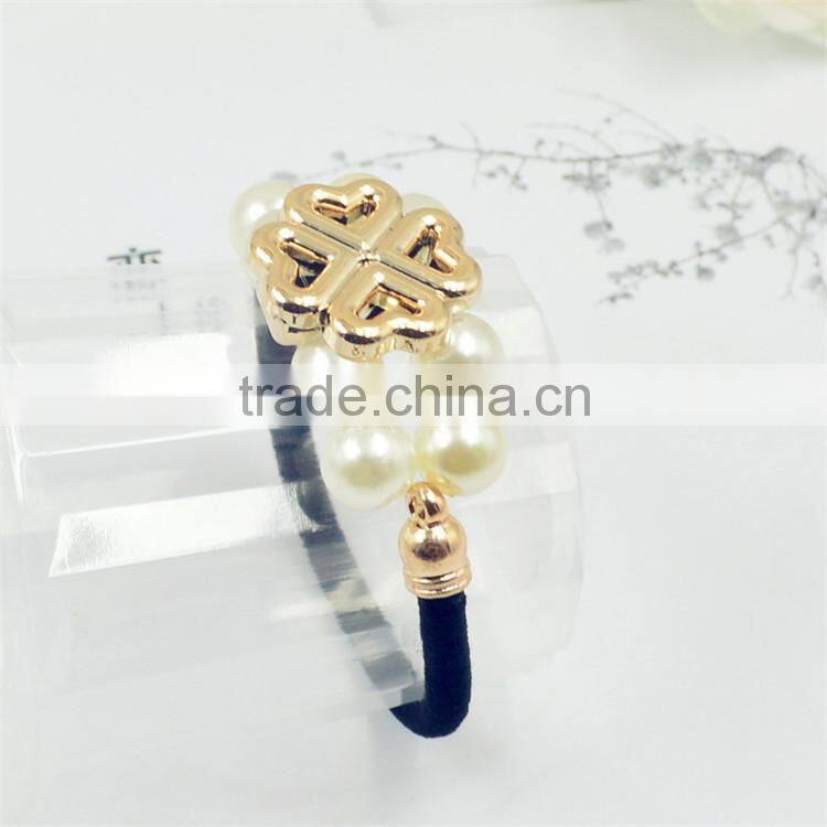 Elegant Women Hair Accessories Charm Pearl Rubber Bands Headwear Girls Elastic Hair bands