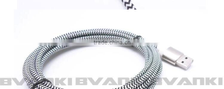 top selling products 2015 Wholesale nylon braided usb charger cable for samsung mobile nylon braided micro usb data cable