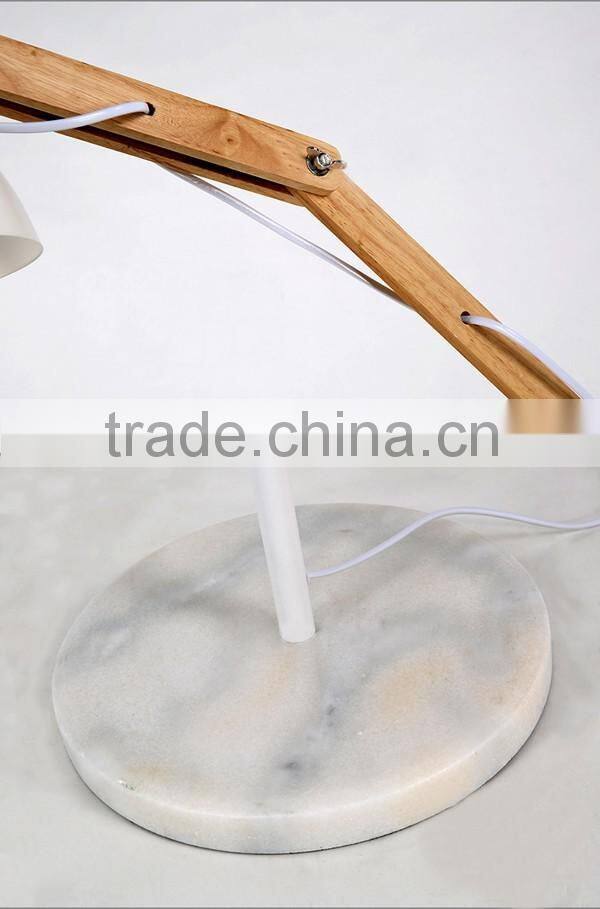 Wood and metal material floor lamp adjustable wooden floor lamp