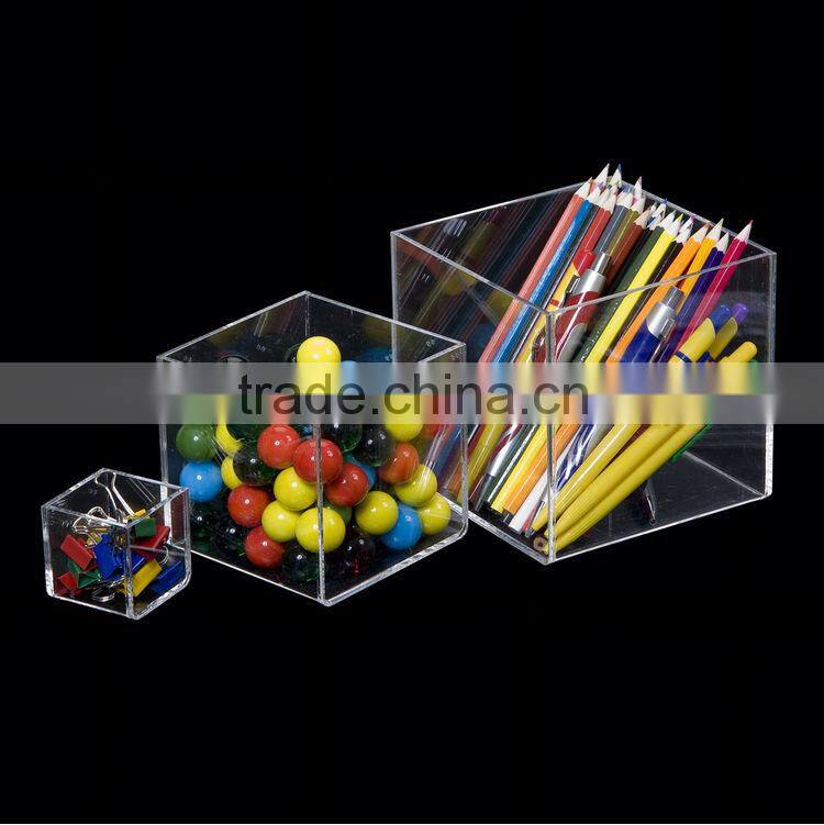 Gift Boxes 5 Sides Clear Acrylic Storage Cube Box Top Open