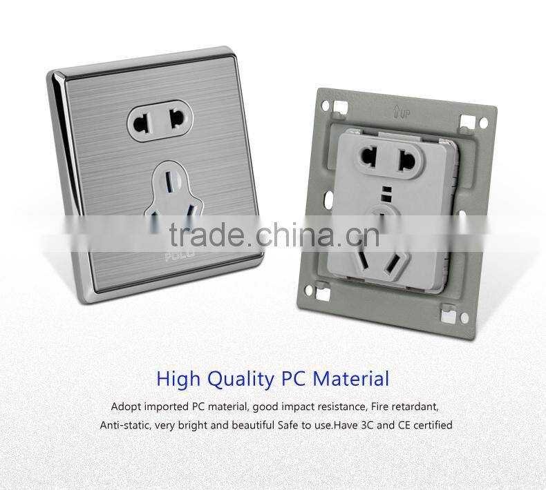 2015 wholesale universal multi plug sockets three pin plug socket multi plug wall socket