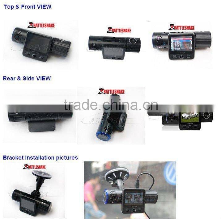 4G hd lens car dvr 2ch