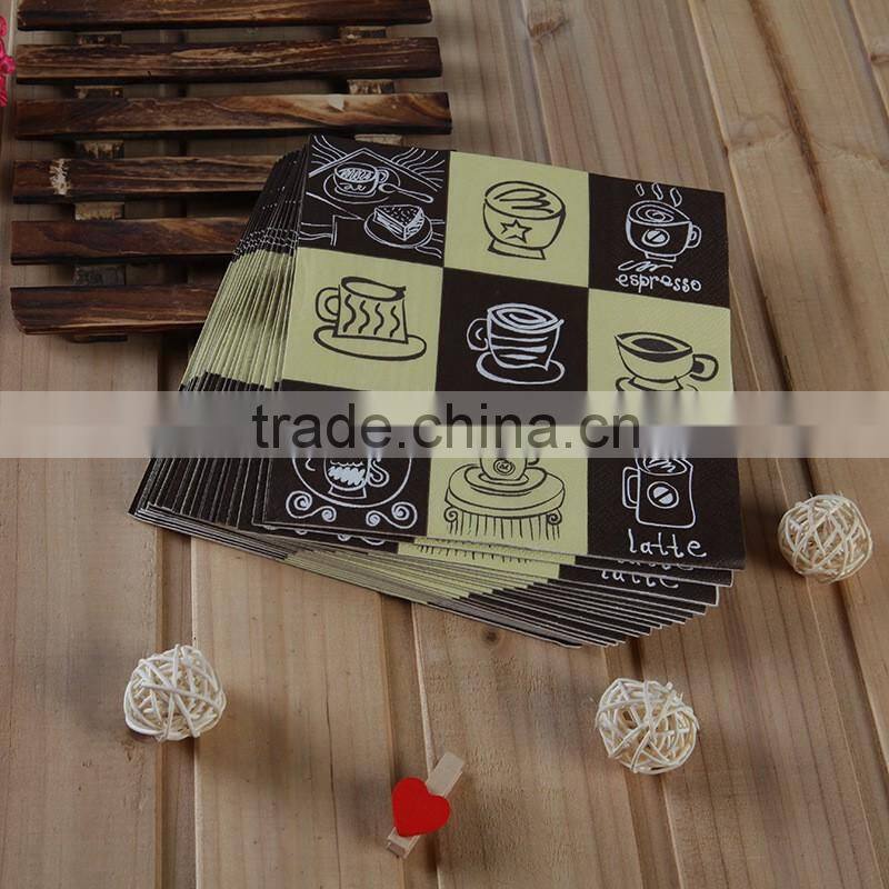virgin wood pulp 33*33cm embossing dinner paper napkin coffee napkin