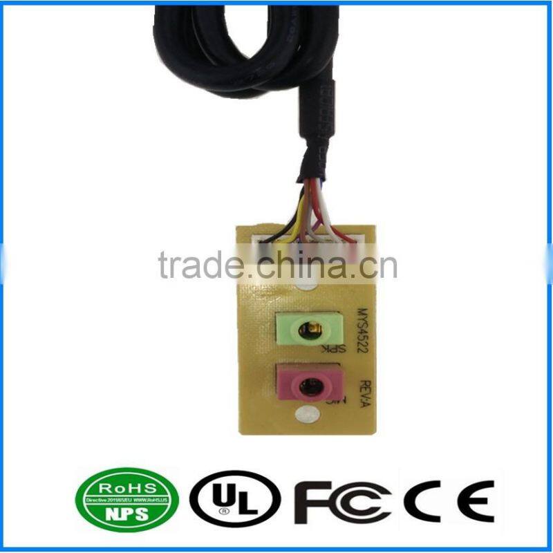 Front Panel Dual HD Audio I/O Port Extension Cord Standard Port Cable Panel Mount Computer Case Front Cable