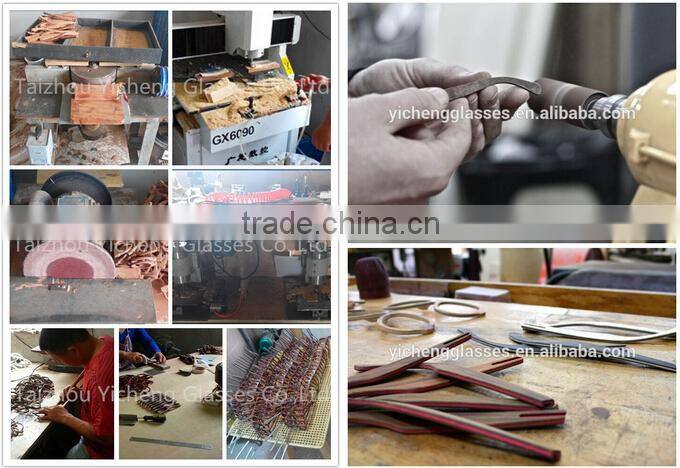 high quality PC frame with bamboo side sunglasses