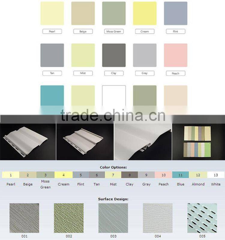 Plastic Decorative Exterior Wall Panel 8 Inch Vinly Siding