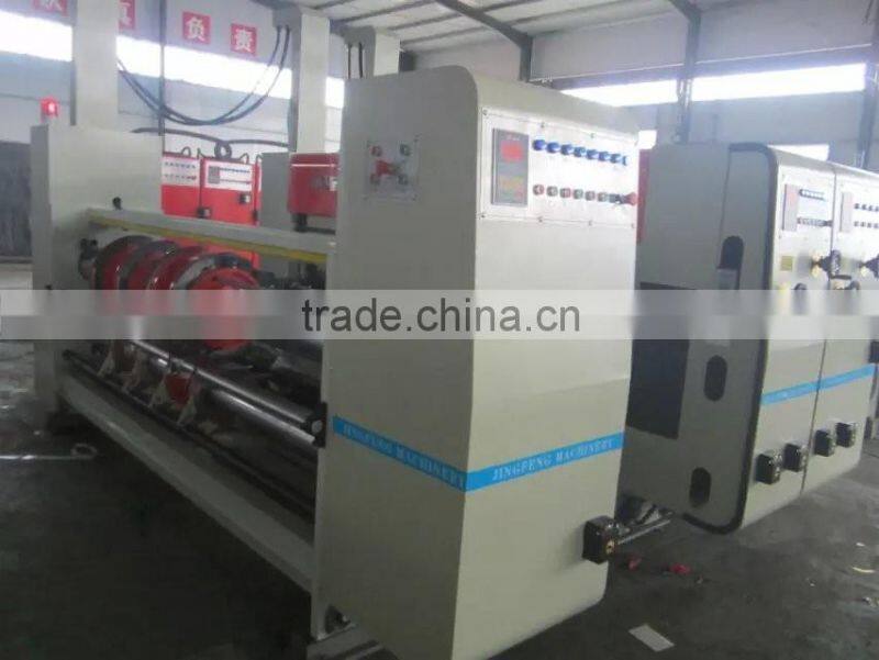 Semi automatic corrugated carton flexo 4 colors printing slotting die cutting machine