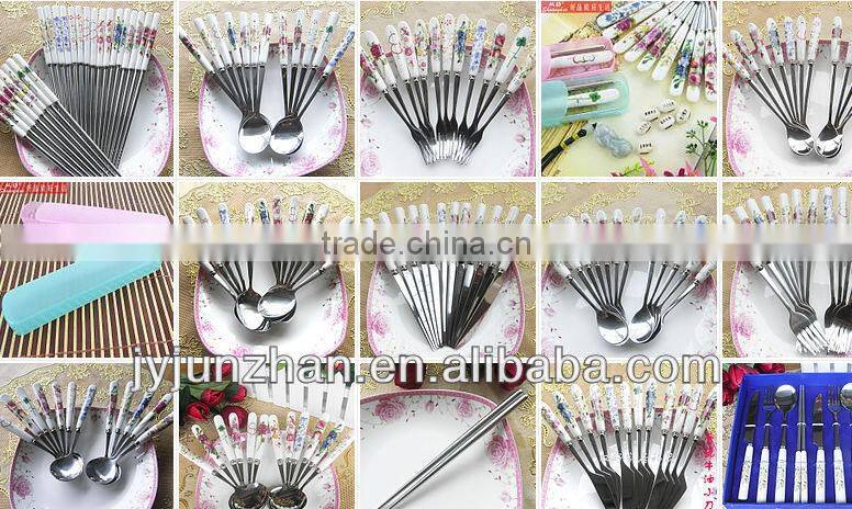 Chopsticks with printing / High quality Korea Stainless chopstick/ OEM chopsticks