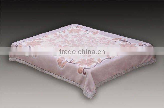 100% ployester printed raschel-knitted special-carving blanket