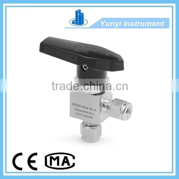 ball valve one piece instrument design ( three way)