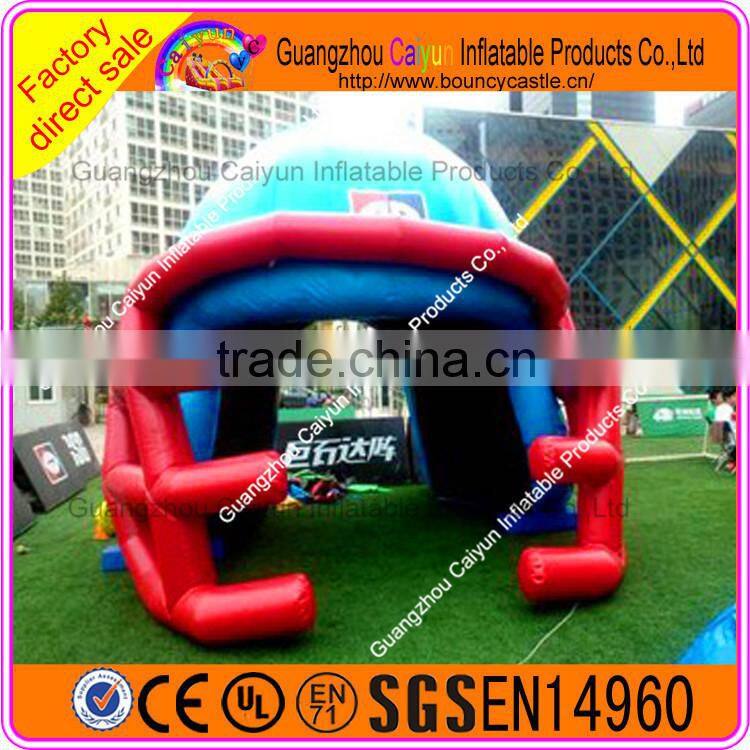 Customized inflatable football helmet tunnel for football events