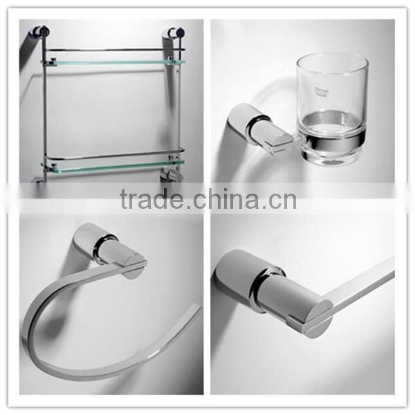 magic solid brass 3 Tier Glass Shelf with chrome finishing for showers