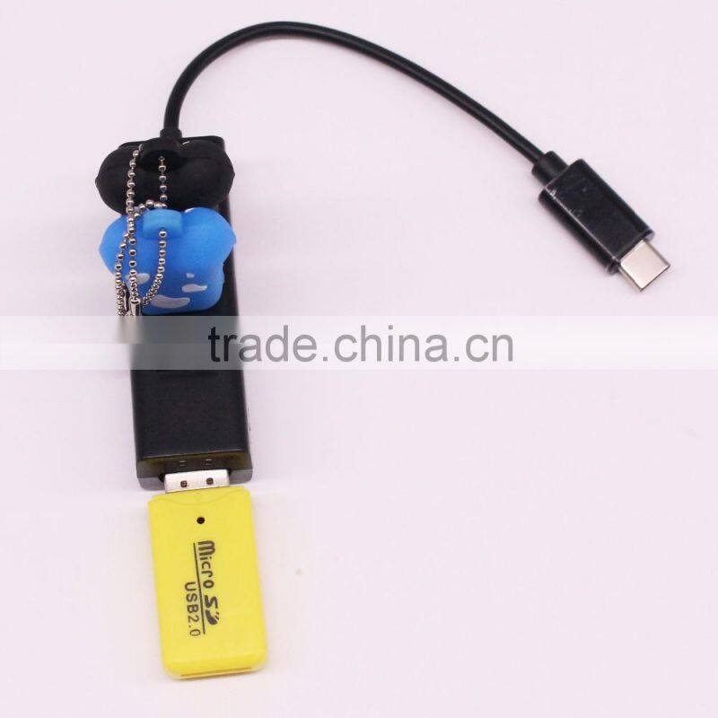 USB 3.1 Type-C Hub with 3 Ports USB 2.0 and Card Reader for the latest USB C laptop