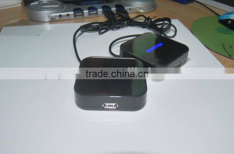 Computer mirror usb 2.0 hub 4 port with light-up logo