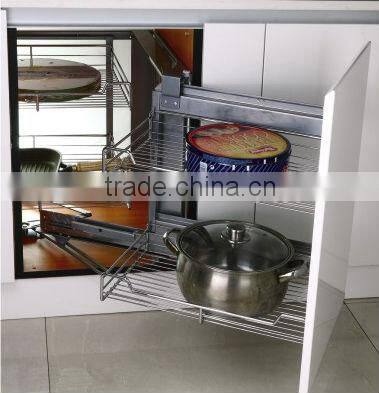 TKK 270 degree kidney-shaped metal kitchen cabinet lazy susan