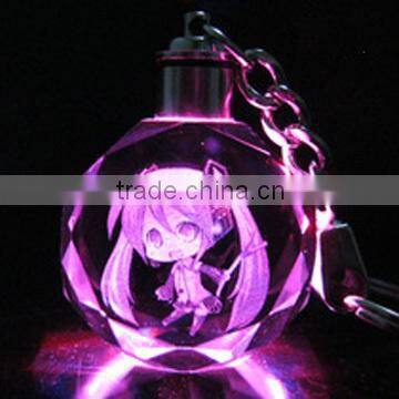 2015 popular beautiful crystal key chain