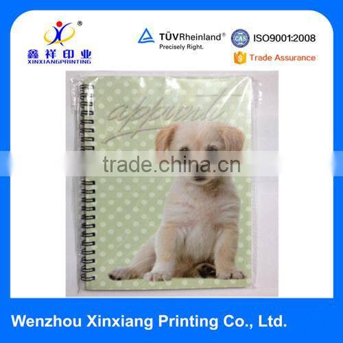 Hardcover bound customized spiral a5 notebook