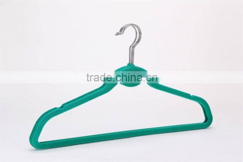 velvet flocked clothes hangers with logo