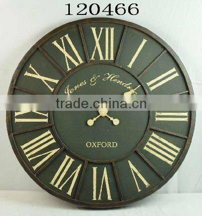 120466-Antique imitation round metal wall clock