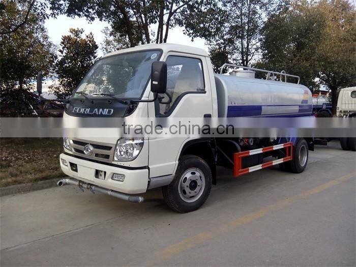 FOTON forland 5000 litres good price Water tank truck