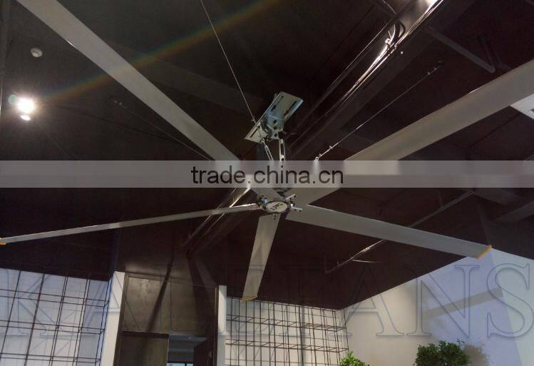 16ft Indoor Air Cooling HVLS Industrial Ceiling Fan With Metal Blades