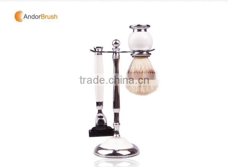 Hot sale silvertip badger hair shaving brush with shaving razor